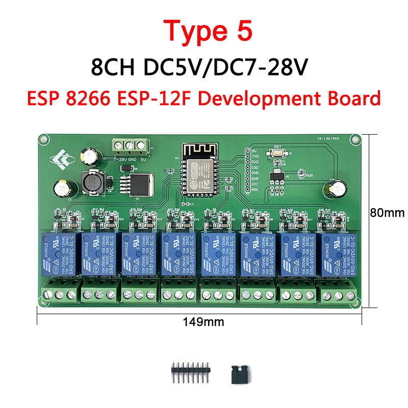

Релейный модуль Arduin Tasmota, 1/2/4/8 каналов ESP8266, с Wi-Fi, для самостоятельной сборки, плата разработки, 5 В, 12 В, 24 В, 32 В переменного тока, 110 В, 220 В