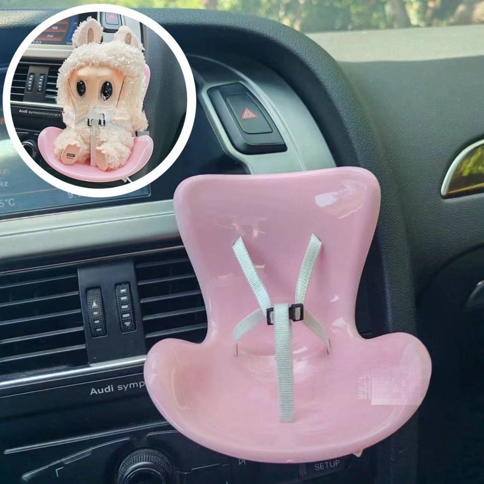 

Хлопковое плюшевое автокресло для мягких животных, нескользящая основа, милый держатель для куклы, аксессуар для интерьера автомобиля