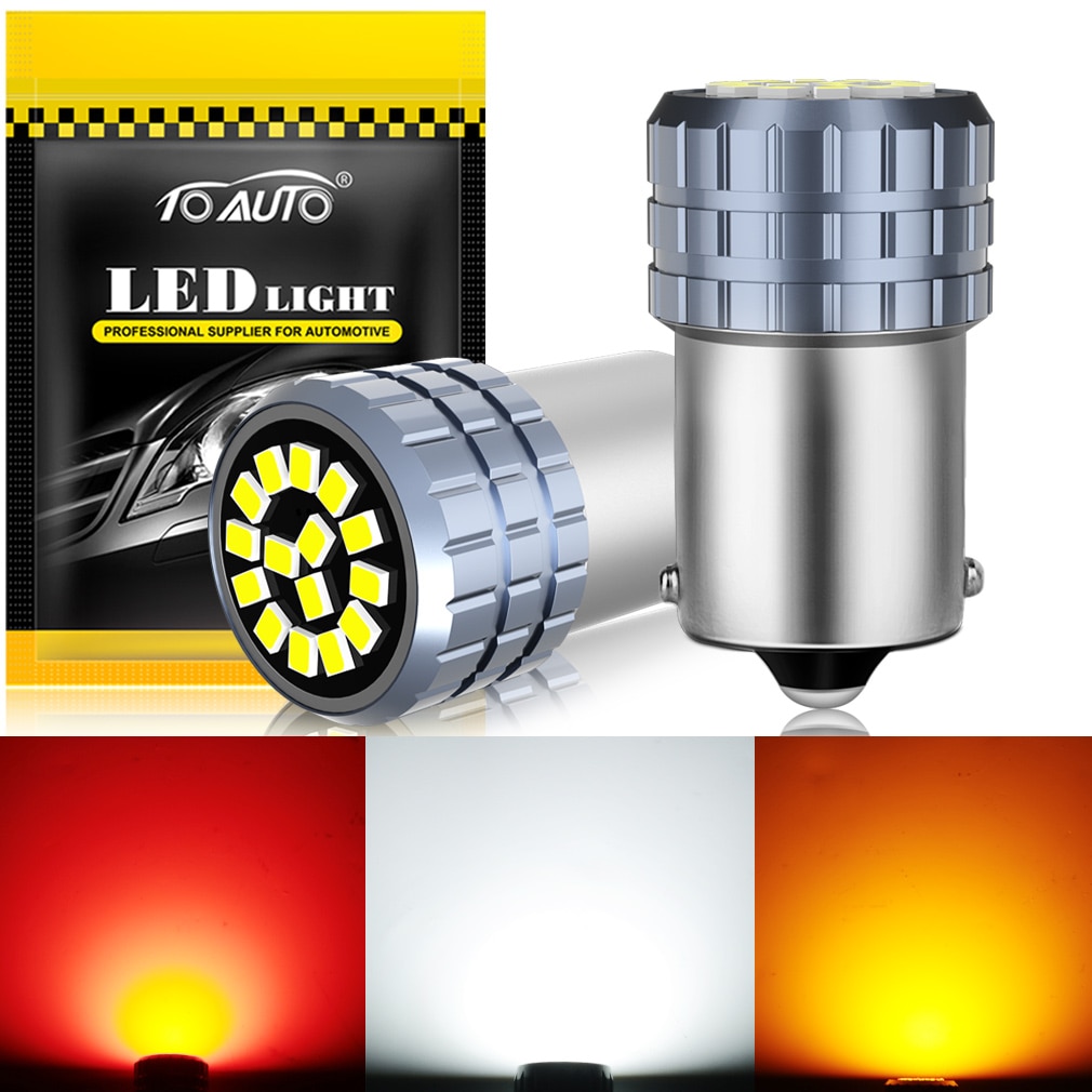 

2 шт., автомобильные светодиодсветодиодный лампы 1156 P21W BA15S R5W R10W BAU15S PY21W 1157 P21/5W BAY15D