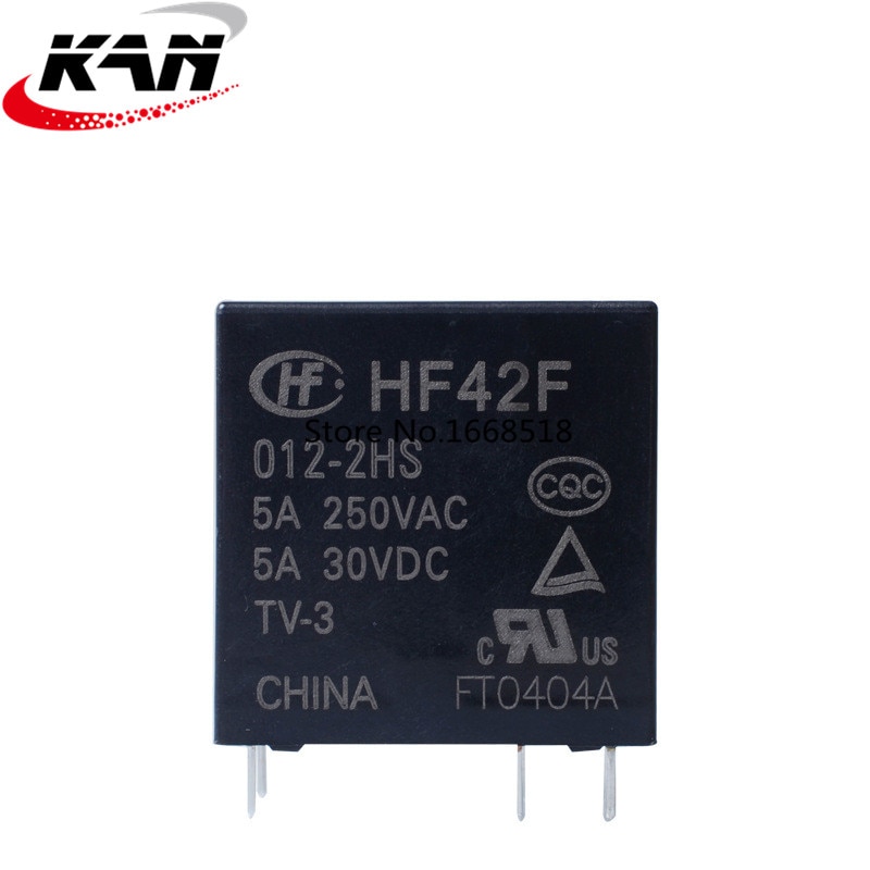 

Реле мощности JZC-42F HF42F-005 012 024-2HS 5A250VAC 6PIN 10шт