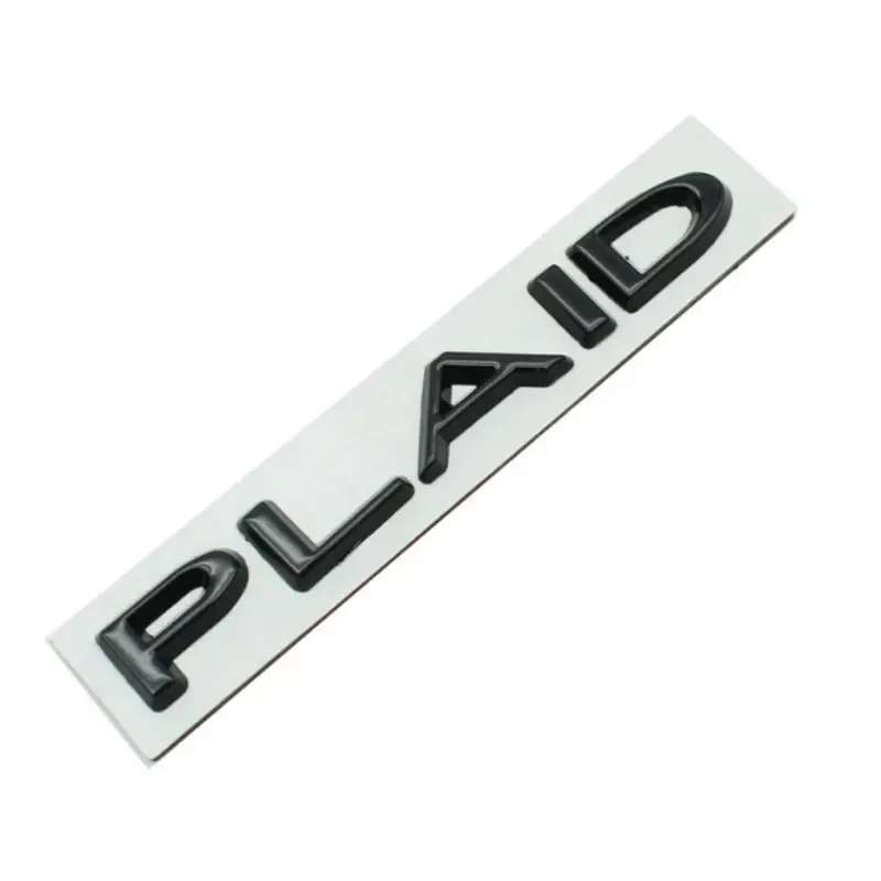 

Автомобильные наклейки с логотипом PLAID для Tesla Model 3 Y X S, клетчатая версия, улучшенная ремонт, автомобильные аксессуары, украшение багажника заднего багажника