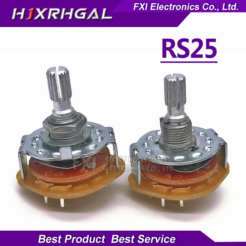 

Переключатели HJXRHGAL RS25 2P4T, 2P5T, 2P6T, 3P3T, 3P4T