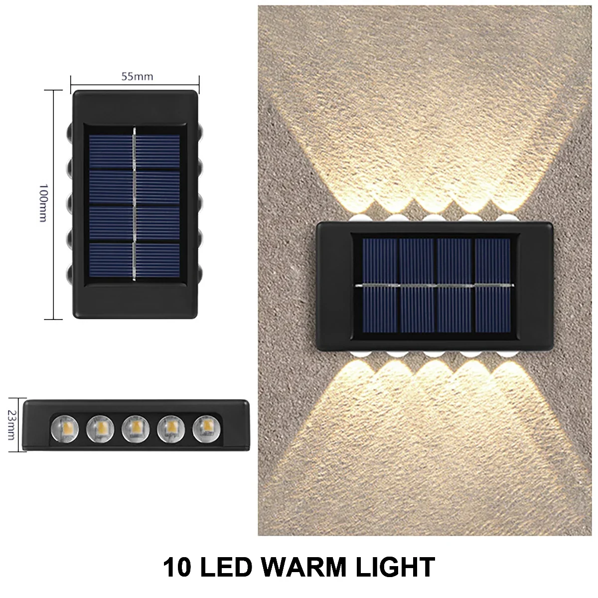 

Солнечный светильник NIMIMOON, 2-10 LED, белый/теплый свет