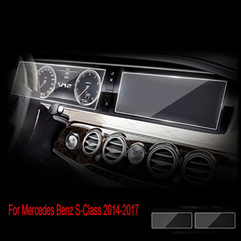 

Автомобильная навигационная защитная пленка для Mercedes Benz S-Class W221 W222 S350L-S500 2014-2017, ЖК-экран, закаленное стекло, защитный фильтр