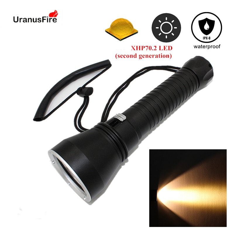 

Uranusfire желтый XHP70.2 фонарь для дайвинга 4000 люмен