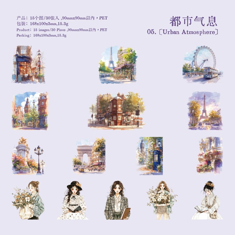 

Набор наклеек Alideco Wonderful World Tour Planner