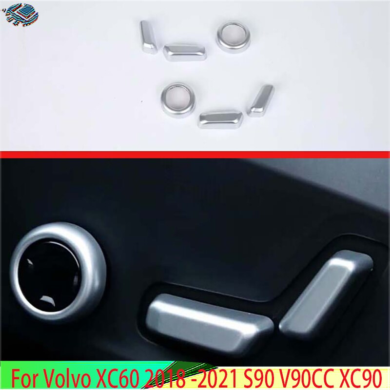 

Для Volvo XC60 2018-2021 S90 V90CC XC90 Автомобильные аксессуары ABS хром Внутренняя регулировка сиденья кнопка переключателя кнопки крышки отделки