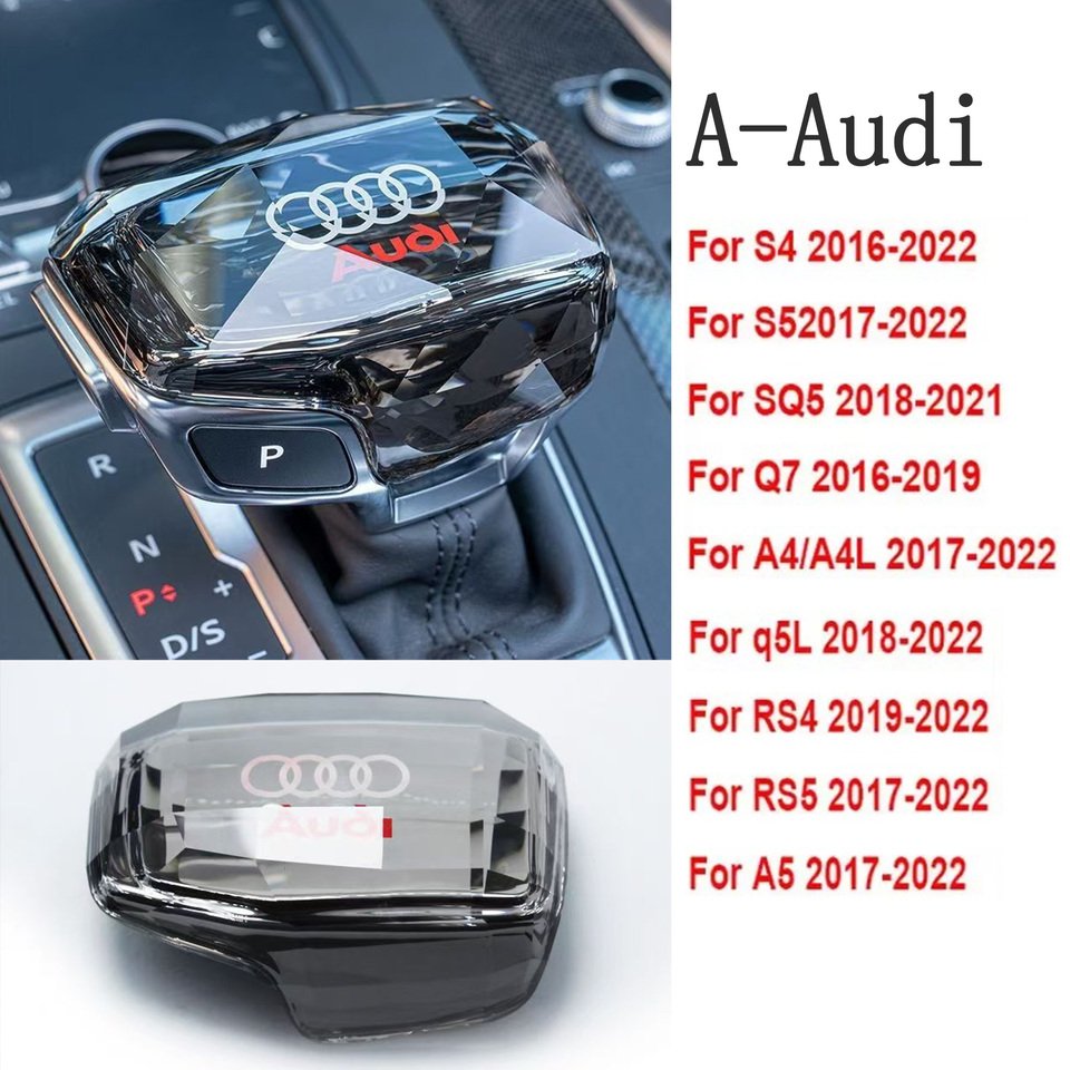 

Для Audi Q7 A6 Q8 SQ5 A5 A4 S4 RS5 RS6 A7 SQ8 автомобильная кристаллическая ручка переключения передач, ручка рычага, модификация автомобиля, детали