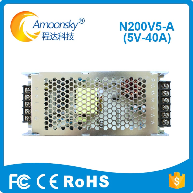

Amoonsky Genergy N200V5-A трансформатор питания LED 5V 40A 200W