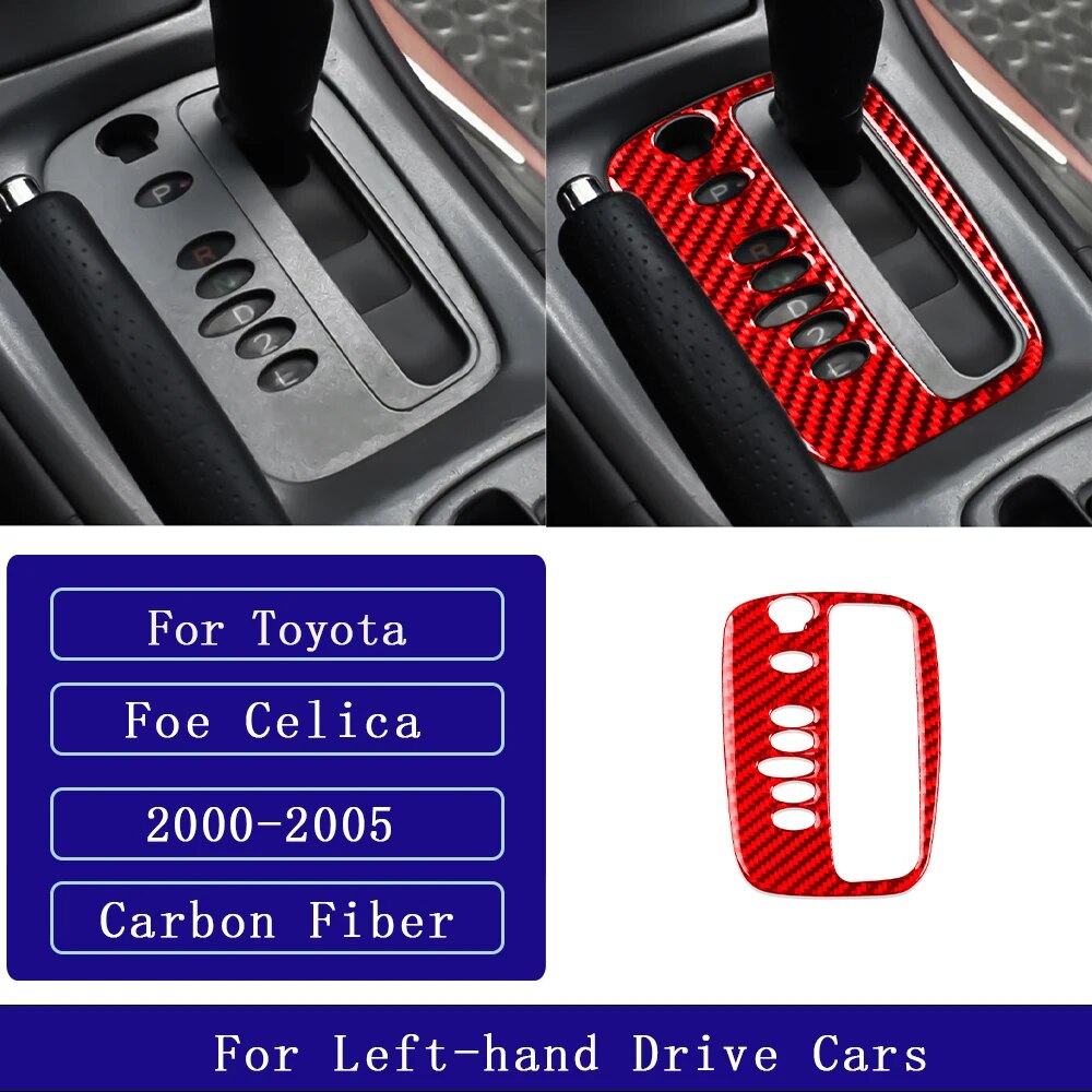 

Для Toyota Celica 2000-2005, углеродное волокно, автоматическая панель переключения передач, отделочная крышка, аксессуары для салона автомобиля, декоративные наклейки
