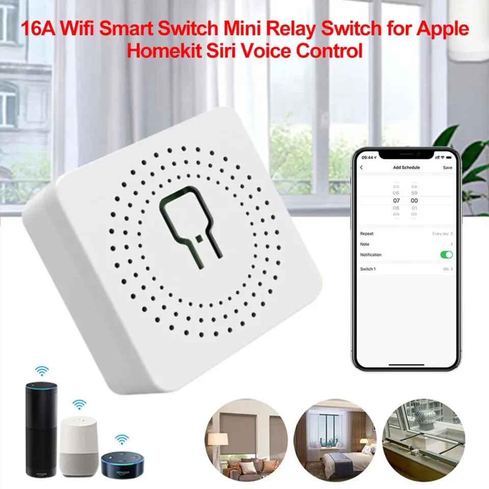 

Умный мини-выключатель с поддержкой Wi-Fi, 16 А