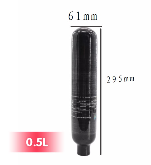 

4500Psi 30Mpa 0.5L 500cc углеродное волокно, стальная бутылка PCP, портативный бак M18 * 1,5, резьба
