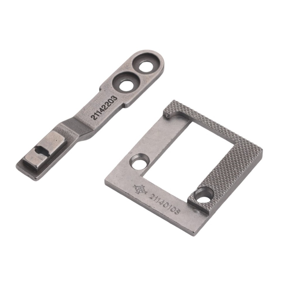 

1 комплект 211-40108 211-42203 ГОРЛОВАЯ тарелка и кормовая собака для JUKI DSC-246V Unison-кормовая машина Lockstitch