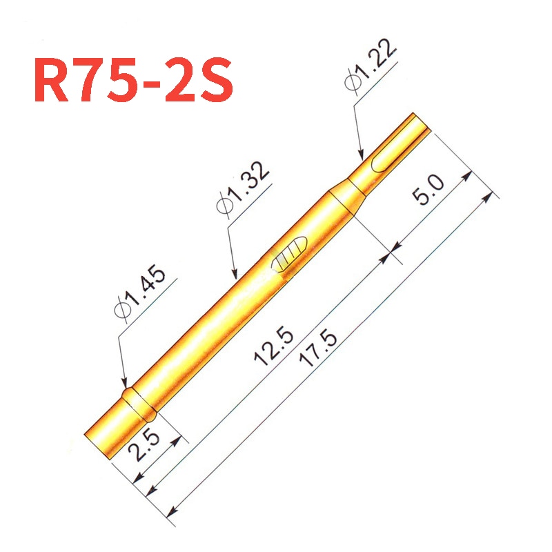

100 шт. латунные пружинные зонды R75-2S