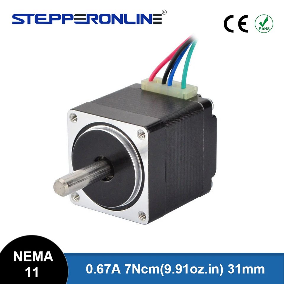

Шаговый двигатель STEPPERONLINE 11HS12-0674S 1.8°, 7 Нсм