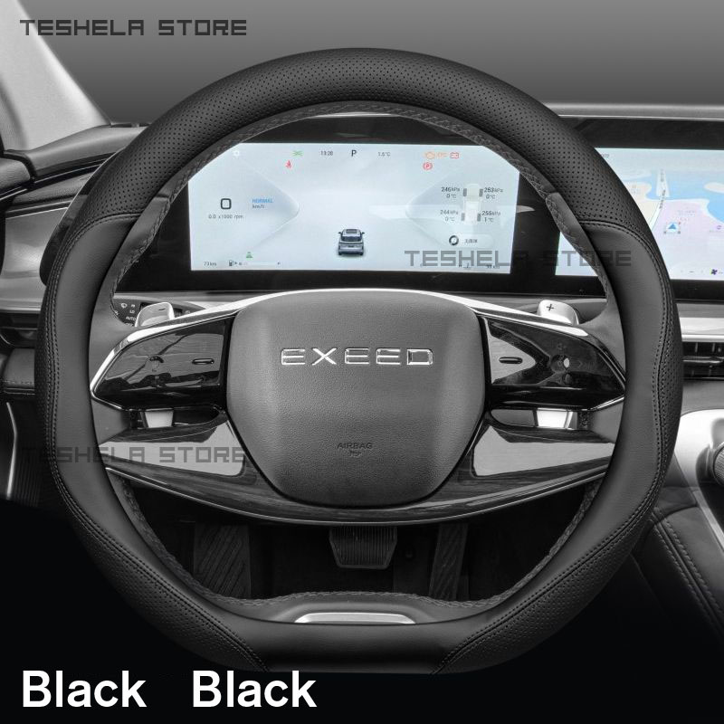 

Кожаный чехол на руль для Chery EXEED VX 2021 2022 2023 2024 Napa, дышащие противоскользящие аксессуары для автомобиля