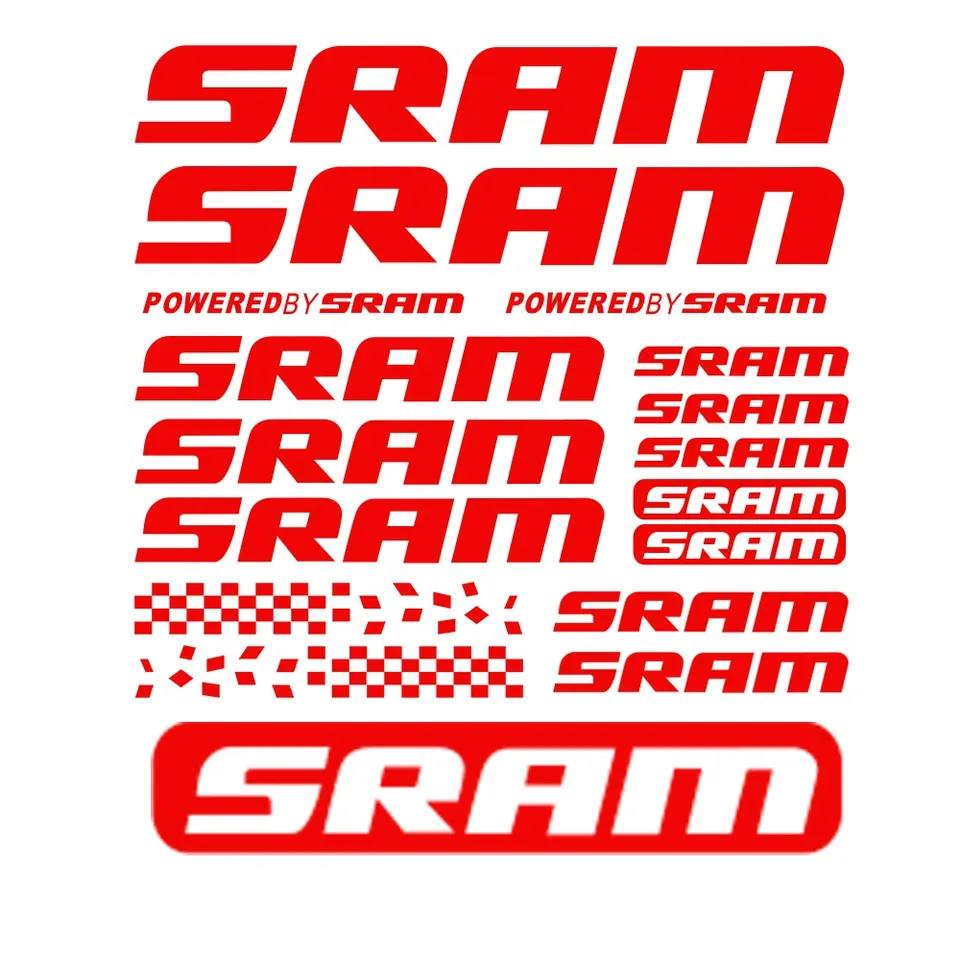 

Автомобильная наклейка, совместимая с Sram, виниловая наклейка, наклейки, лист велосипедной рамы, велосипедный велосипед Mtb 24*17 см