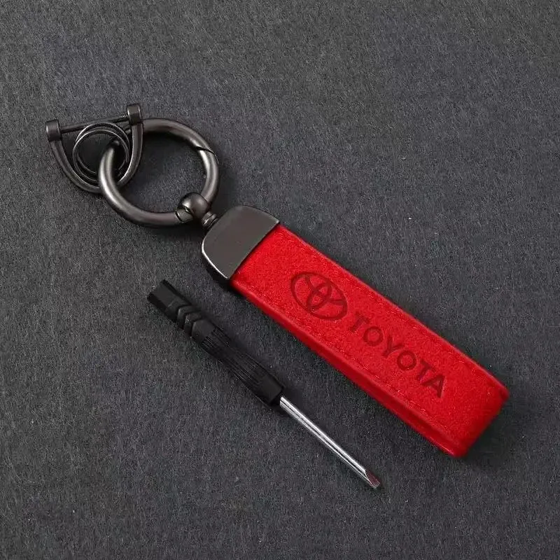 

Автомобильный брелок для ключей, кольца из металлической кожи для Toyota Corolla Crown Camry Avensis Auris RAV4 Yaris, автомобильные аксессуары