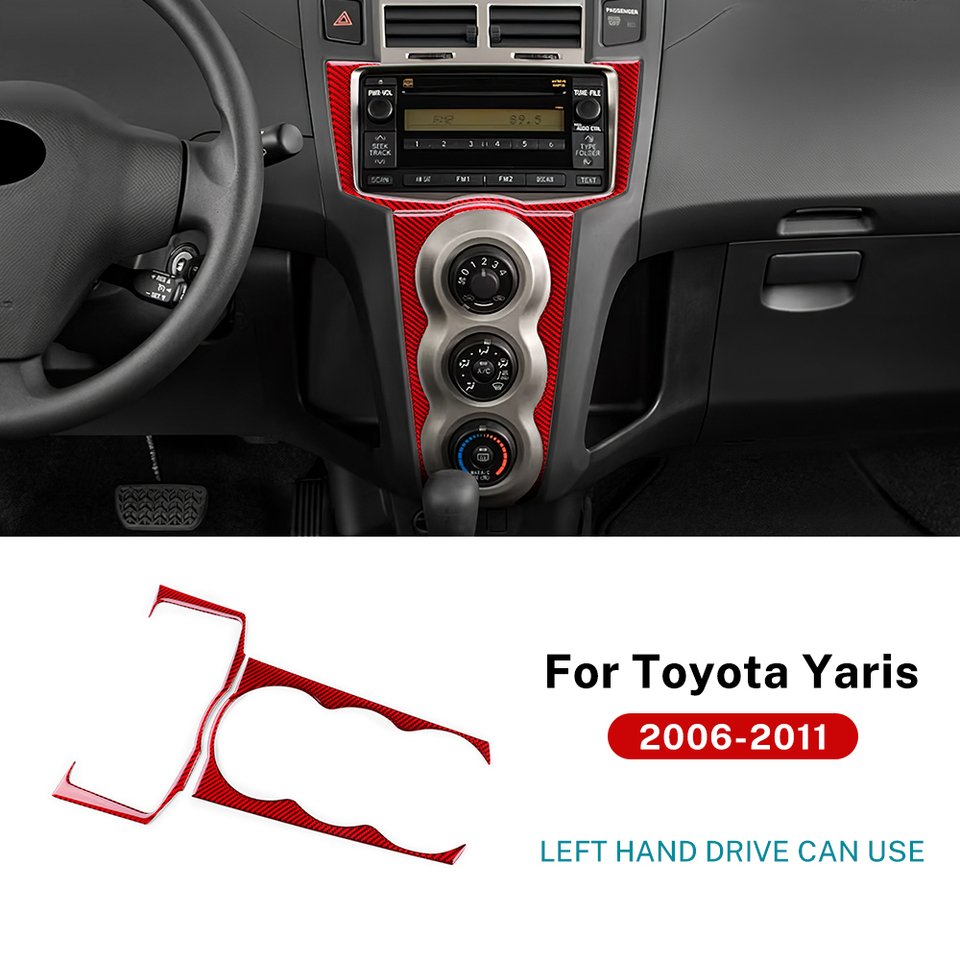 

Настоящая мягкая наклейка из углеродного волокна для Toyota Yaris 2006, 2007, 2008, 2009, 2010, 2011, LHD, центральное управление автомобиля, CD, переменная ручка, накладка на панель