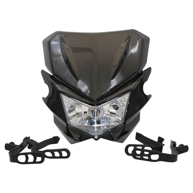 

Аксессуары для мотоциклов, пластина для фар мотоцикла, питбайк для Kawasaki KlX 250, 150, 450, 12 В, универсальный налобный фонарь, галогенная фара