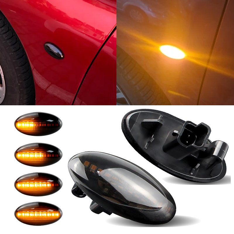 

2 шт. для Peugeot 307 206 407 107 для Citroen C1 C2 C3 Jumpy динамический светодиодный боковой габаритный указатель поворота последовательный поворотник 6325G3