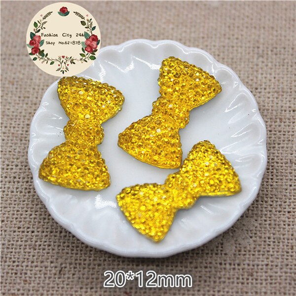 

Бантики Ywbeads 20*12 мм со стразами 50 шт