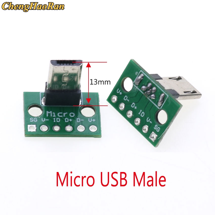 

Тестовая плата ChengHaoRan 90 градусов Micro Mini USB Type C