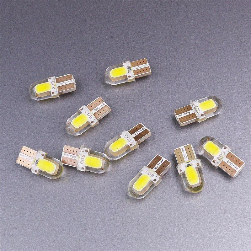 

10 шт. T10 светодиодная лампа для салона автомобиля Canbus без ошибок T10 белая 5730 4/8/12 SMD светодиодная 12 В автомобильная боковая клиновая лампа белая лампа