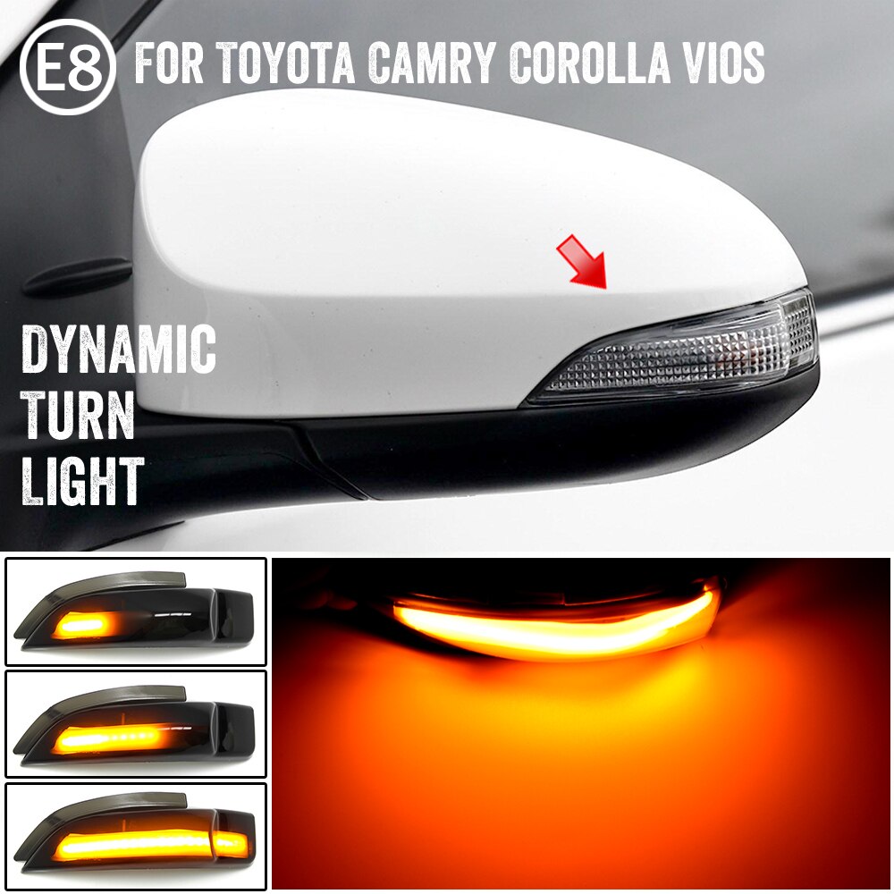 

Для Toyota Camry Corolla Prius C Venza Avalon Vios Yaris Scion iM светодиодный динамический поворотный сигнал боковой зеркальный индикатор