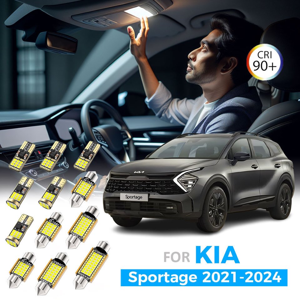 

AENVTOL 11 Шт. Комплект Светодиодного Внутреннего Освещения Для Kia Sportage MK5 2021-2024 Canbus Без Ошибок Лампа Для Чтения...