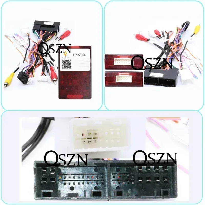 

QSZN 2 Din Canbus Box декодер HY-SS-04 для HYUNDAI Santa fe KIA 16-контактный жгут проводов кабели автомобильный радиоприемник