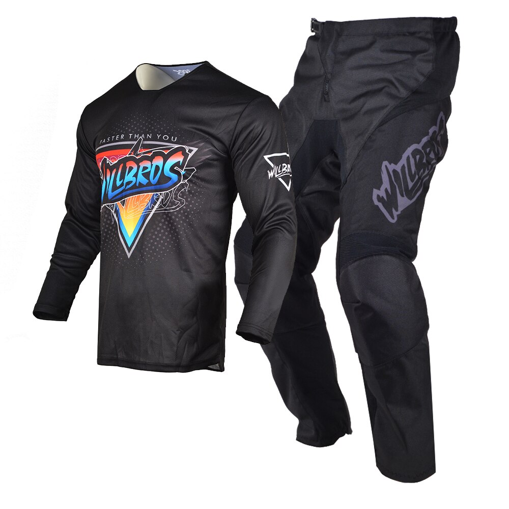 

Комплект снаряжения для мотокросса, трикотажные штаны MX Combo Outfit DH BMX Dirt Bike Костюм для бездорожья Willbros Велоспорт ATV UTV MTB Комплекты велосипедов для мужчин