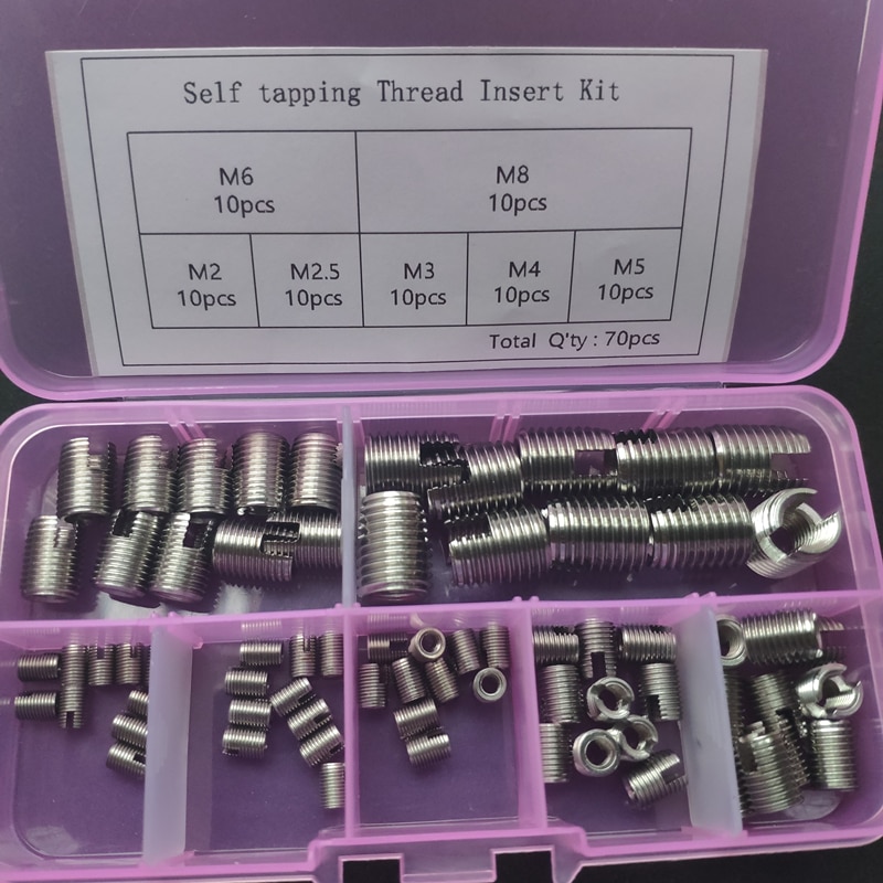 

Резьбовые вставки Angooter M2-8mm из нержавеющей стали 70 шт.