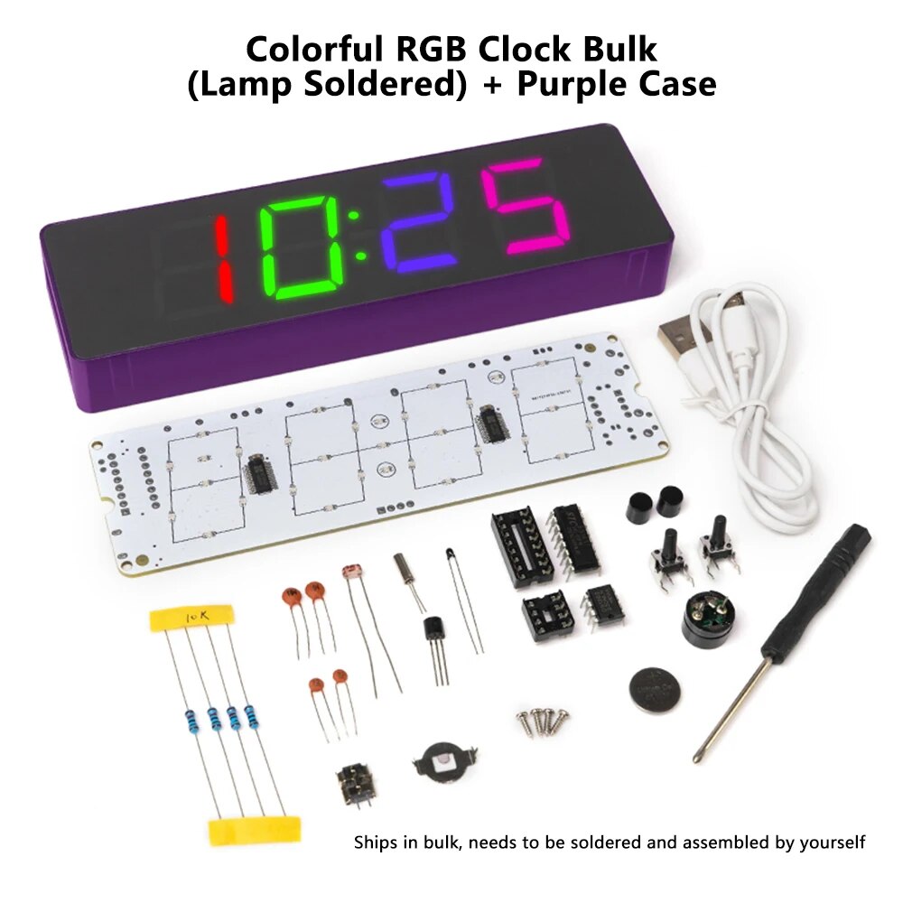 

DIY RGB Цветные часы diymore