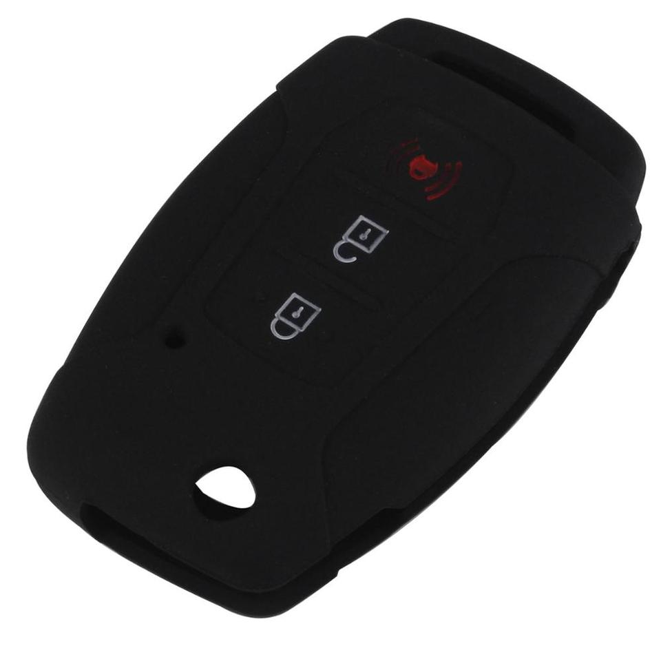 

Jingyuqin силиконовый откидной чехол для ключей от автомобиля, держатель для Ssangyong 2015 2016 Tivoli Rexton Korando C, 3-кнопочный ключ-брелок