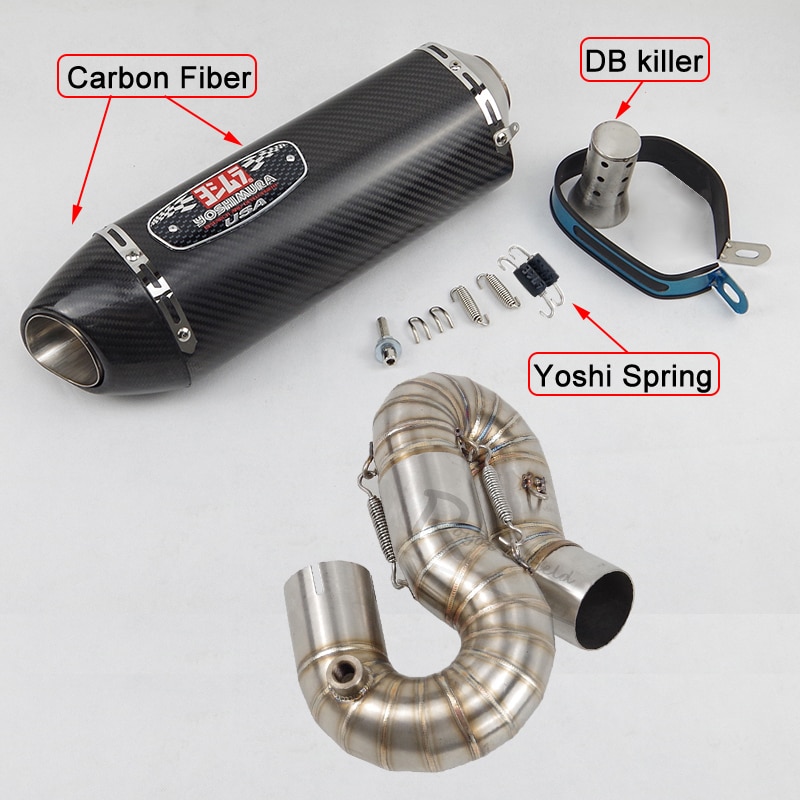 

Выхлопная труба глушителя для мотоцикла HONDA CBR1000RR CBR1000 2008-2016, удлиненная средняя труба, выхлопная труба из углеродного волокна
