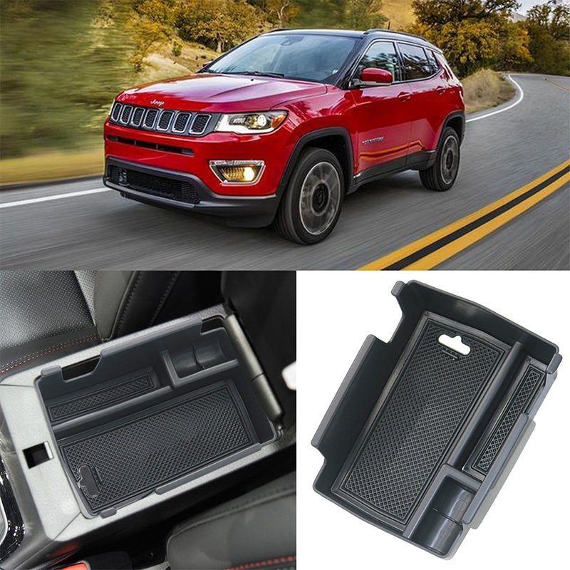 

Jeep Compass 2022-2024 Ящик Для Хранения На Центральной Консоли Подлокотника ABS Органайзер Лоток Для Уборки Салона Автомобил...