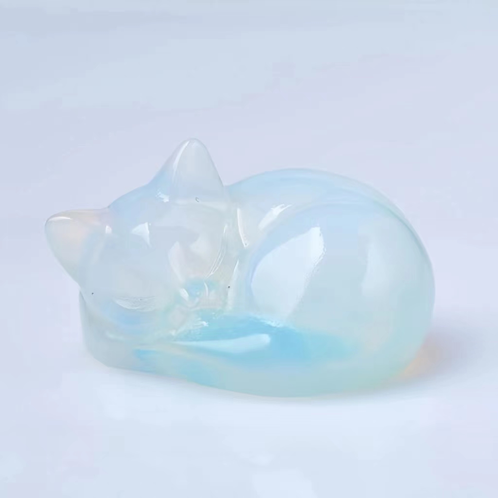 

Хрустальная статуэтка спящего кота WORRY STONE