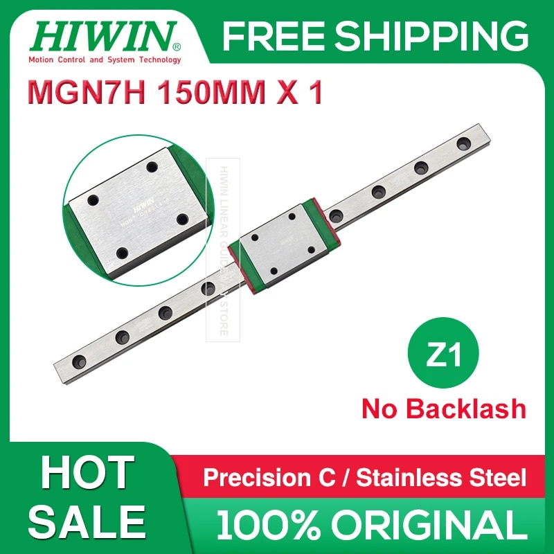 

HIWIN MGN7H 150 мм линейный рельс с блоком каретки HIWIN MGN7H Z1