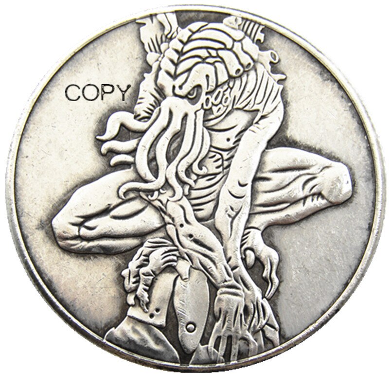 

Серебряные копии монет HB(144) Hobo Morgan Dollar Skull Zombie Zkeleton
