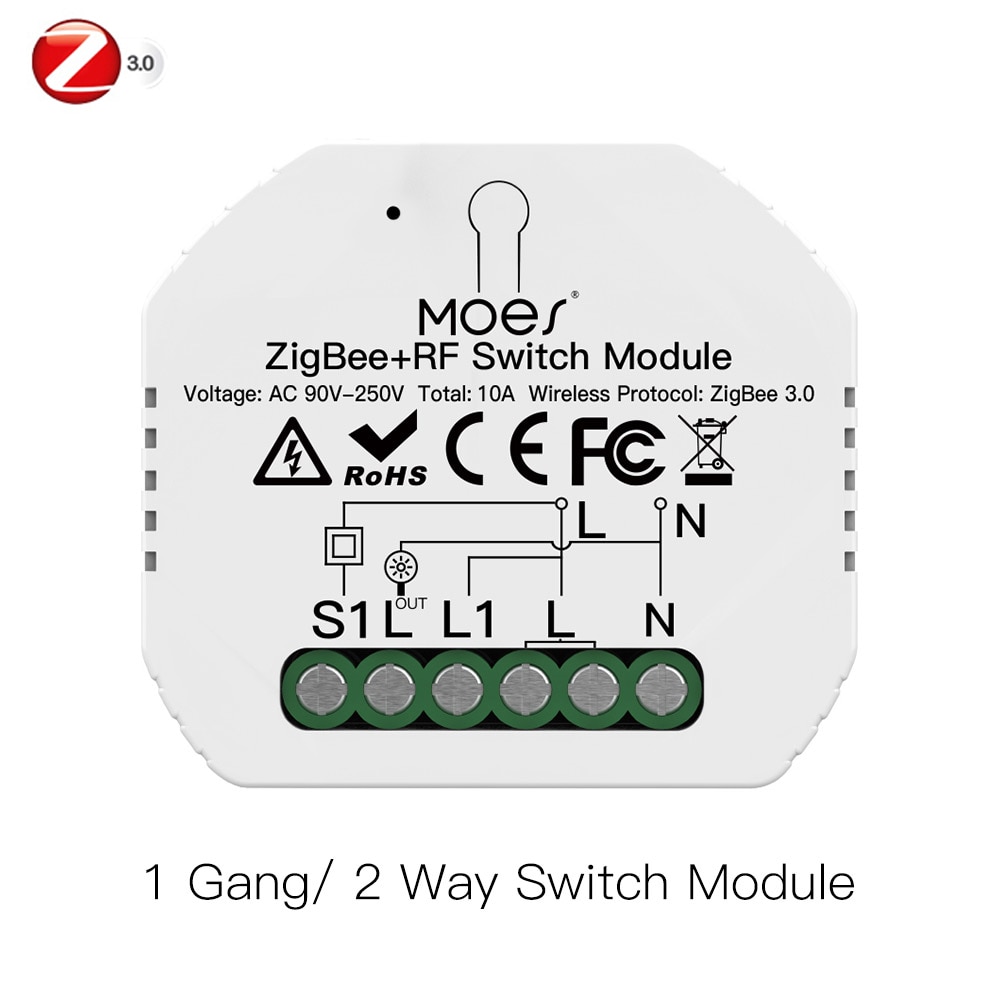 

MOES Tuya ZigBee 3.0 умный выключатель 1/2/3 Gang
