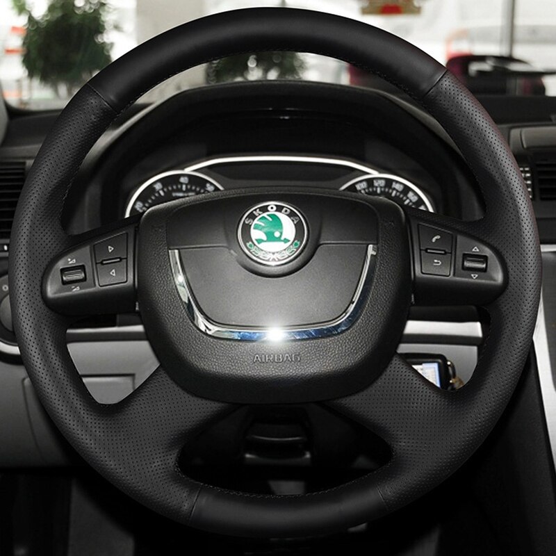 

Чехол на руль для Skoda Octavia Superb Yeti 2009 2010 2011 2012 2013 Roomster Fabia