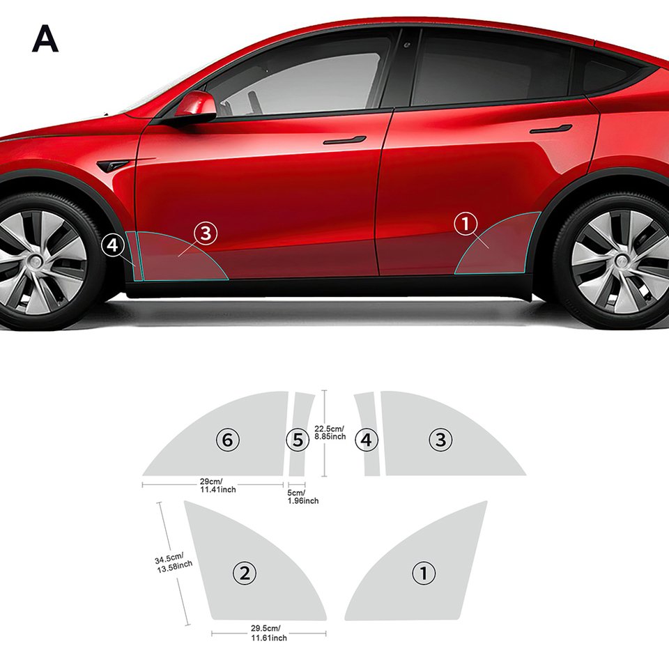 

Для Tesla Model Y 2020 2021 2022 2023, лампы, двери, стойки B, PPF, ТПУ, автомобильная защитная пленка, прозрачная наклейка на корпус, защита краски