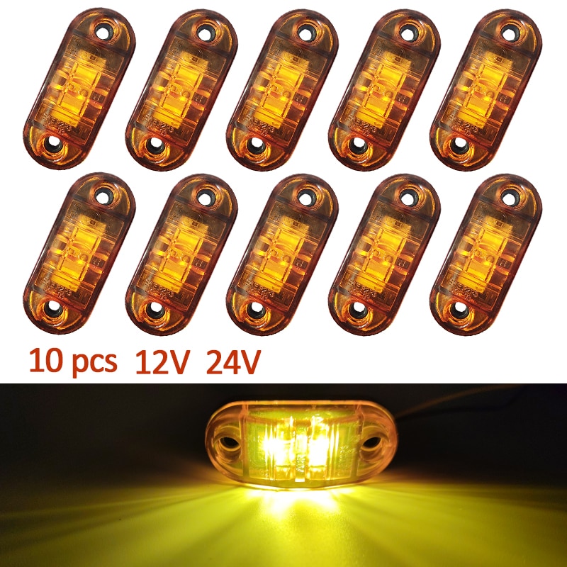 

10ШТ Сигнальная лампа LED Trailer Camion 12V 24V LED Боковые габаритные огни для грузовых автомобилей Accesorios Габаритные огни для Volvo для man tgx