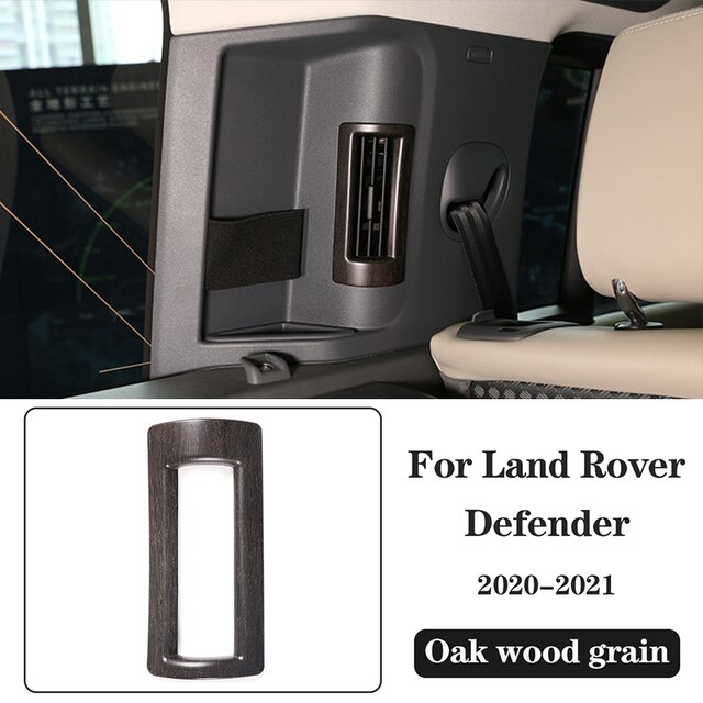 

Внутренний комплект из дубового дерева ABS, для Land Rover Defender 110 2020-2021, чехол на руль автомобиля, шестерни, дверная ручка, стеклянная подъемная рама, LHD
