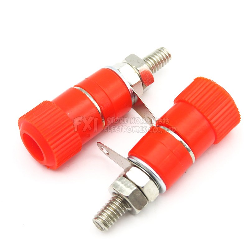 

5 шт., клеммные колодки JS-910B дюйма, 4 мм, черный, красный, FDKJGECF