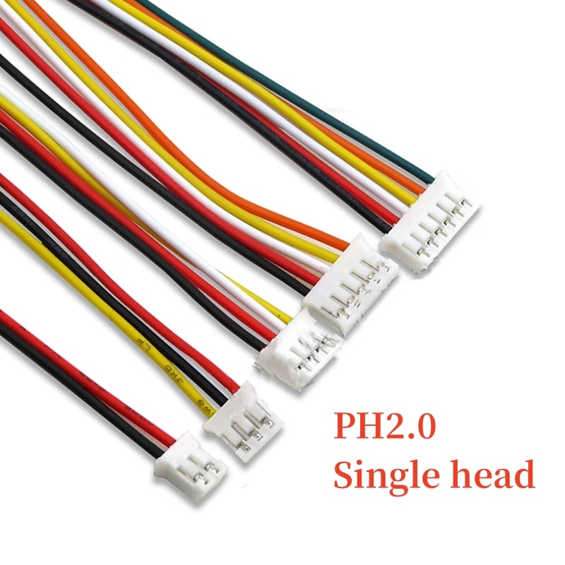 

Mini Micro JST 2.0 PH разъемы 2/3/4/5/6/7/8/9/10-контактные с проводами 100/200/300 мм 26AWG