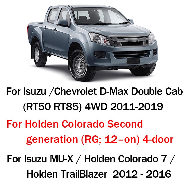

Комплект брызговиков для Isuzu D-Max Dmax 2011-2019 Holden Colorado 7 MU-X RT50 RT85 RG, брызговики, брызговики, передние и задние