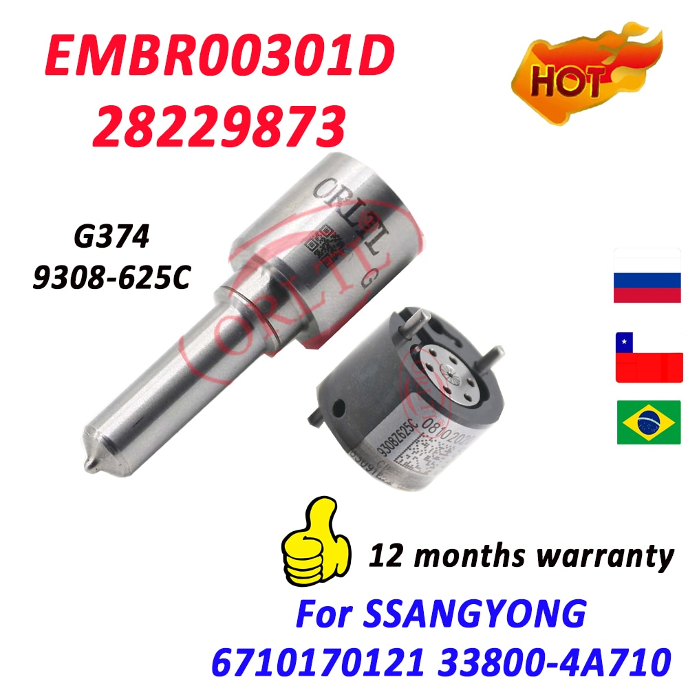 

ОРЛЛ 28229873 A 6710170121 338004 A710 EMBR00301D Дизельные комплекты 7135-573 Форсунка H374 G374 Клапан 9308-625C Для Ssangyong Actyon