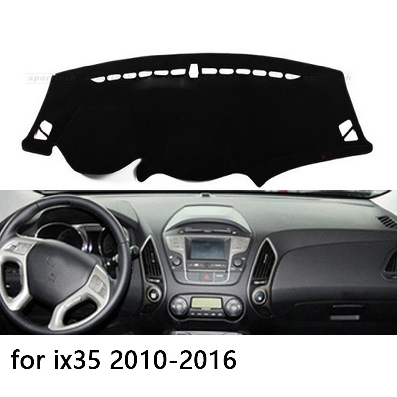 

Для Hyundai ix35 Tucson 2010-2015 правый и левый руль, чехлы на приборную панель автомобиля, коврик, подушка, коврики, аксессуары